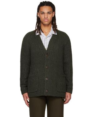 Vince Cardigan vert à col en y - Noir