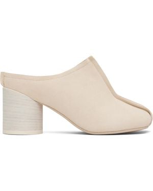 MM6 by Maison Margiela Off- Crosta London Mule Heels - White
