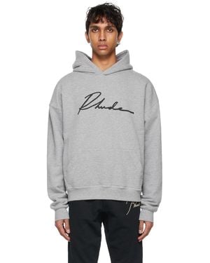 Rhude Ssense 限定 グレー Cursive ロゴ フーディ
