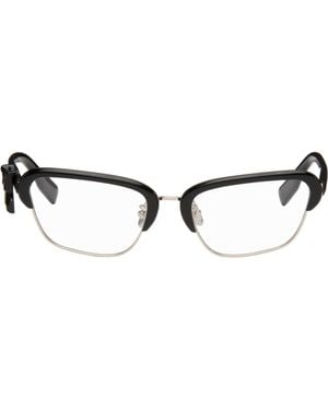 ShuShu/Tong Yvmin Edition Bow-Adorned Temple Glasses - Black