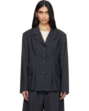 mfpen Inverted Pleat Blazer - Black
