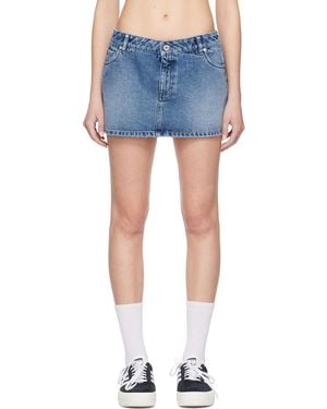 Halfboy Zip-fly Denim Miniskirt - Blue