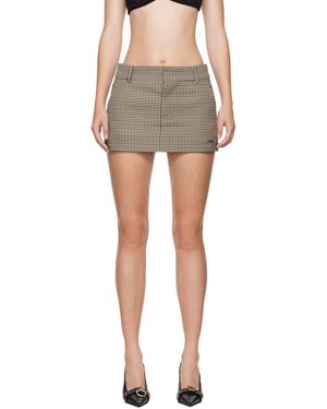 we11done Check Skort - Black