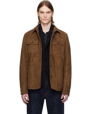 Ralph Lauren Gardner Suede Down Overshirt - Black