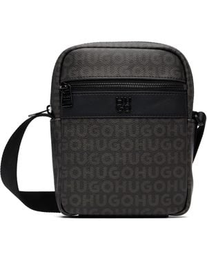 HUGO Grained Faux-Leather Bag - Black