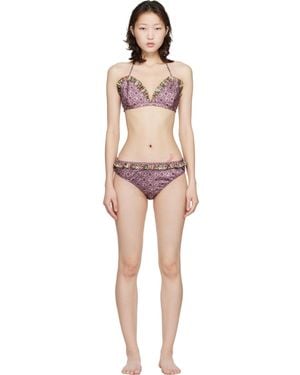Anna Sui Satin Bikini - Black