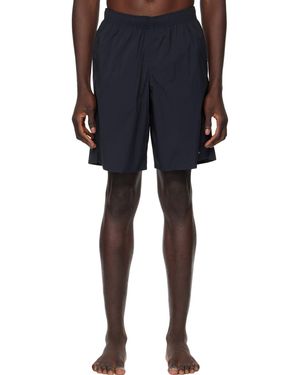 Jil Sander Navy Printed Swim Shorts - Blue