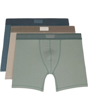 Skims マルチカラー Cotton 5 ボクサーブリーフ 3枚セット - グリーン