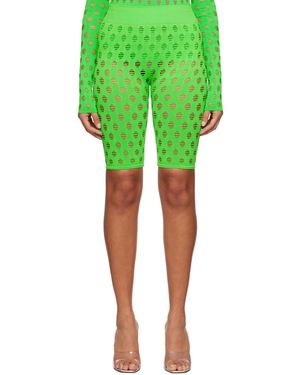 Maisie Wilen Perforated Shorts - Green