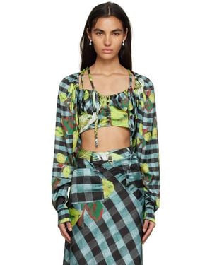 OTTOLINGER Lemon Gingham Blouse - Black