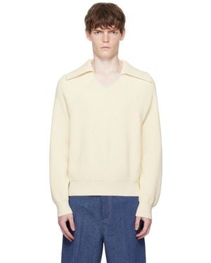 Bottega Veneta Off- English Rib Jumper - Blue
