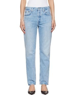 Agolde Romney Mid Rise Straight Leg Jeans - Blue