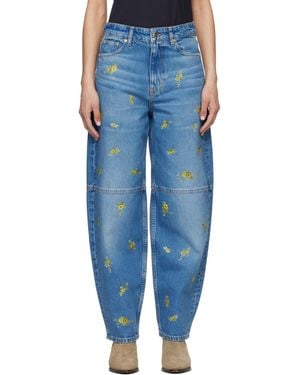 Ganni Printed Stary Jeans - Blue
