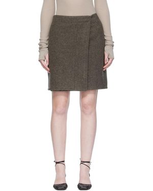 Lemaire Khaki Wrapover Miniskirt - Black