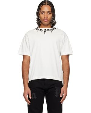 Palm Angels Off- Curved Logo T-Shirt - White