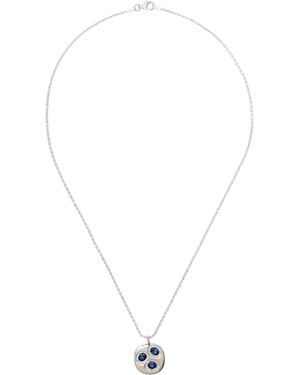 Bleue Burnham Collier À Pendentif Ovale Chloroplast - Métallisé