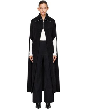 Coperni Cape De Style Écharpe Noire En Tricot À Glissière