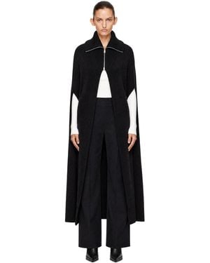 Coperni Knit Scarf Zip Cape - Black