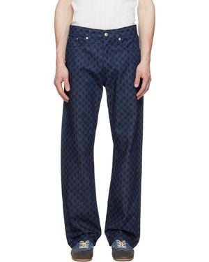 Dries Van Noten Printed-graphic Jeans - Blue