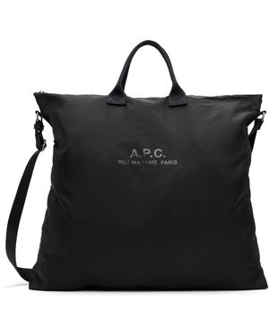 A.P.C. Backstage Crossbody Tote - Black