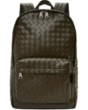 Bottega Veneta カーキ ミディアム Intrecciato バックパック - グリーン