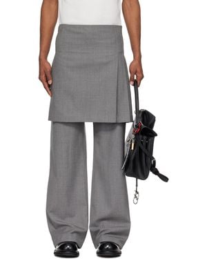 Ashley Williams Kilt Trousers - Grey