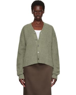 Tonywack Brushed Mohair V-Neck Cardigan - Green