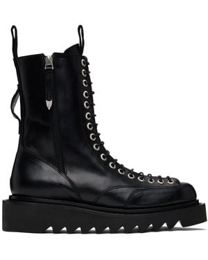 Toga Virilis Leather Boots - Black