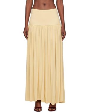 AYA MUSE Gathered Maxi Skirt - Natural