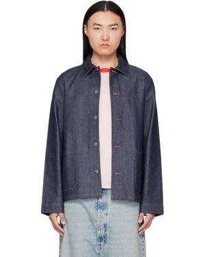 A.P.C. Kerlouan Logo Denim Jacket - Blue