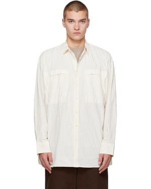 Casey Casey Off- Unfinished Hamnet Pocket Shirt - White