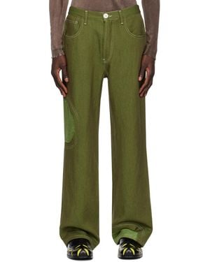 Edward Cuming Circle Window Jeans - Green