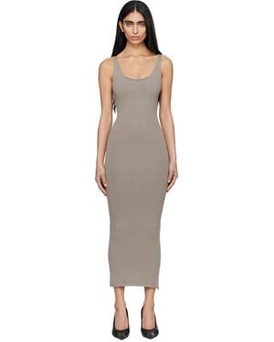 Entire studios Raw Knit Midi Dress - Natural