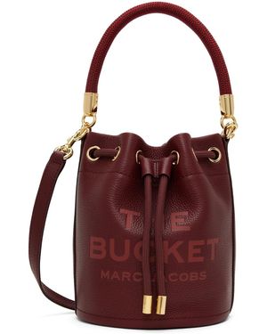 Marc Jacobs Burgundy 'the Leather Bucket' Bag - Red