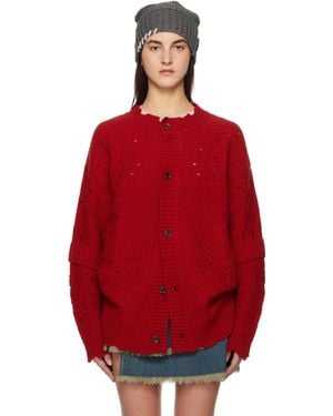 ANDERSSON BELL Roghen Wool Long Cardigan - Red