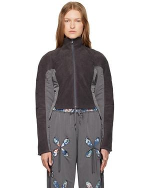 JKim Panelled Fleece Zip Jacket - Black