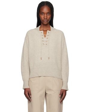 Max Mara ベージュ Eccelso ニットポロシャツ - ナチュラル