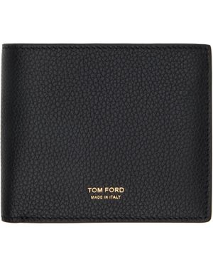 Tom Ford ブラック グレインレザー クラシック 二つ折り財布