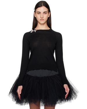 Simone Rocha Pull À Manches Longues Noir