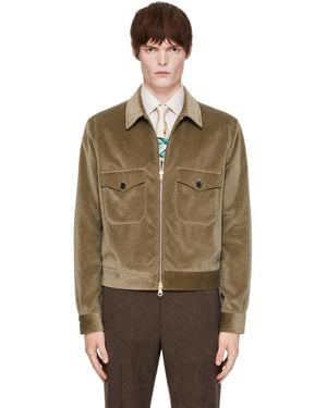 Paul Smith Blouson Surdimensionné Taupe À Glissière - Marron