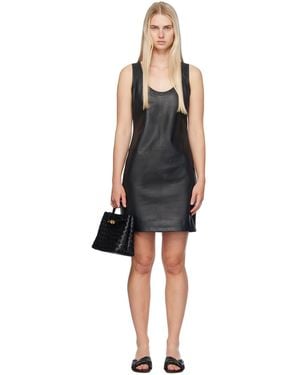 Bottega Veneta Nappa Leather Minidress - Black