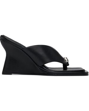 Paris Georgia Basics Dune Wedge Heeled Sandals - Black