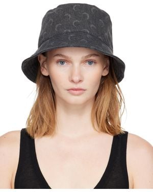 Marine Serre Moon Laser Denim Bucket Hat - Grey