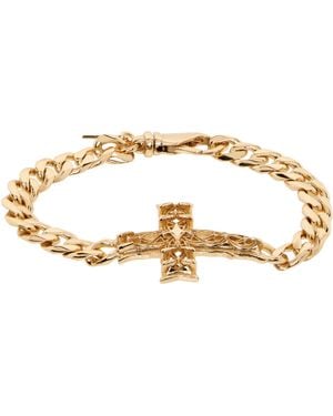 Emanuele Bicocchi Edge Chain Notre-Dame Cross Bracelet - Black