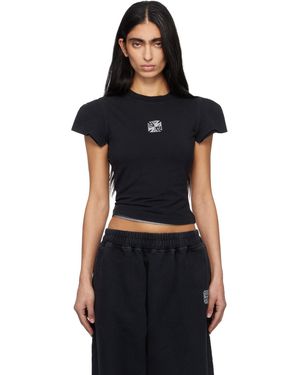 Vetements Biker Cross Logo Front Sleeve T-Shirt - Black