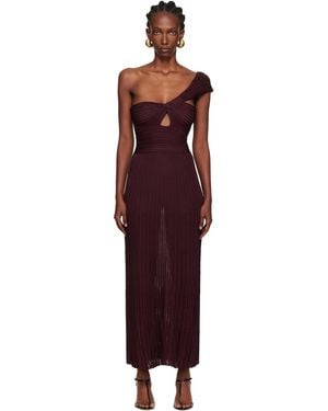 Gabriela Hearst Burgundy Altura Maxi Dress - Black