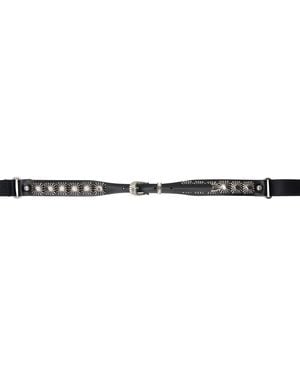 Toga Concho Leather Belt - Black