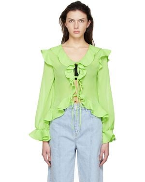 ROKH Polyester Blouse - Green