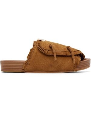 Visvim Tan Christo Shaman-Folk Sandals - Black