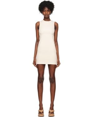 REMAIN Birger Christensen Off-white Round Neck Midi Dress - Black